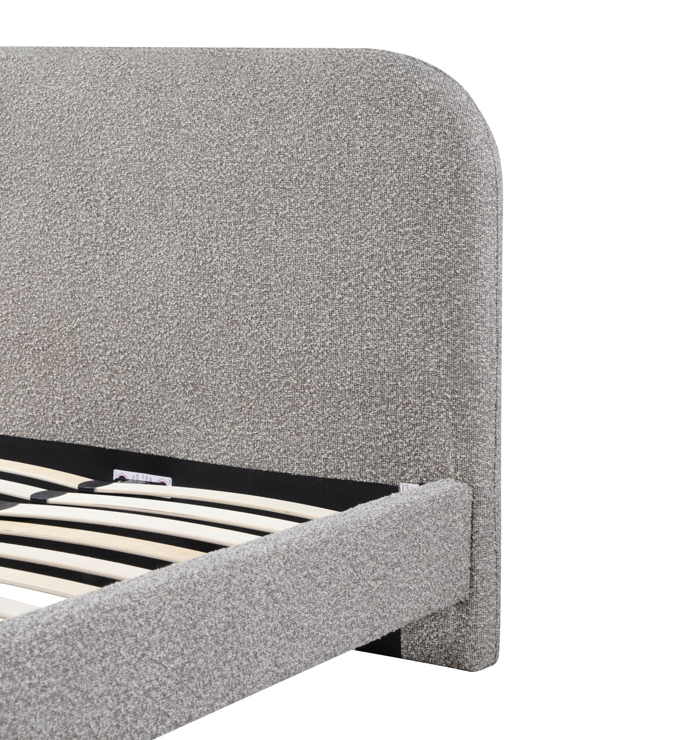 Meredith King Bed Frame - Olive Brown Boucle Bed Frame YoBed-Core   