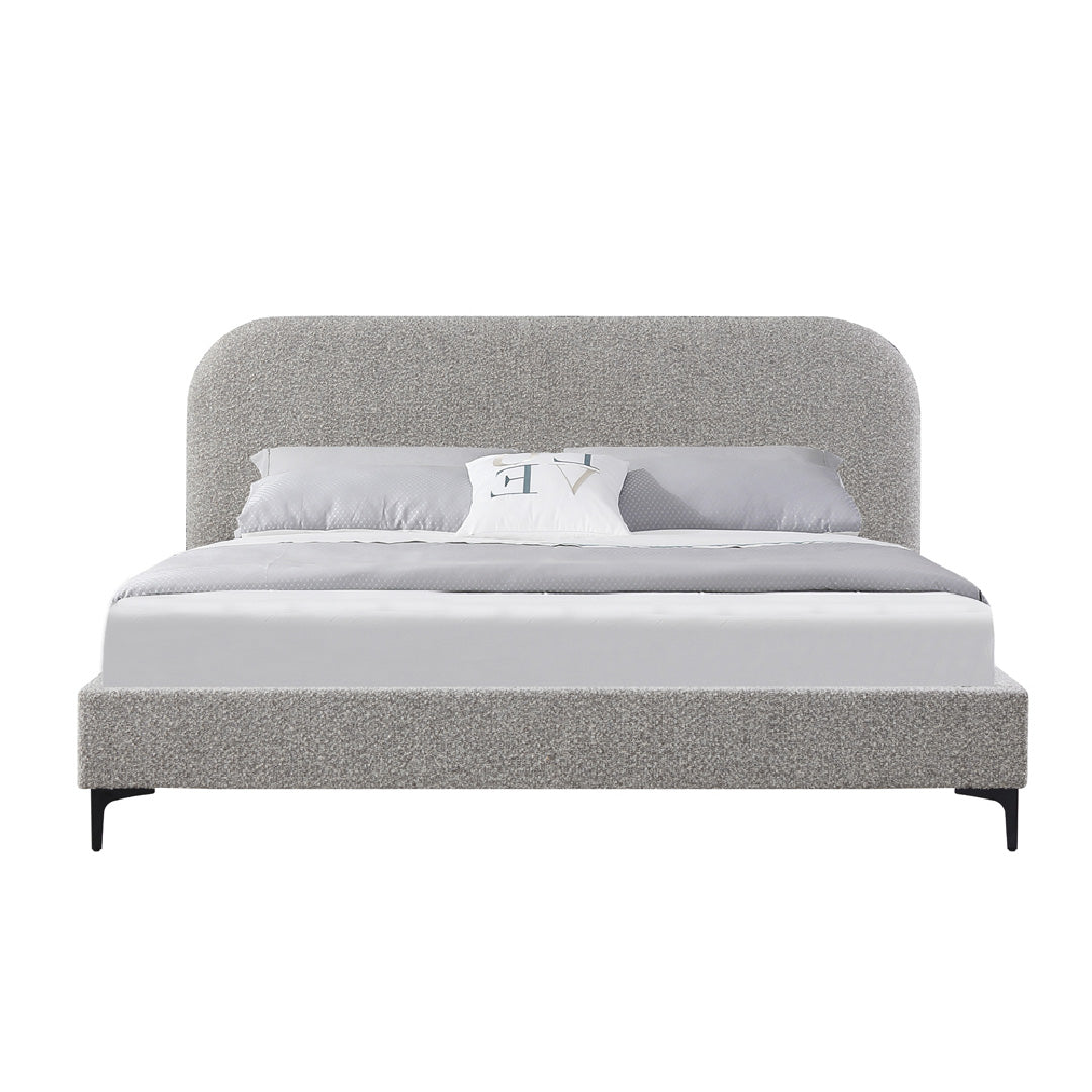 Meredith Queen Bed Frame - Olive Brown Boucle Bed Frame YoBed-Core   