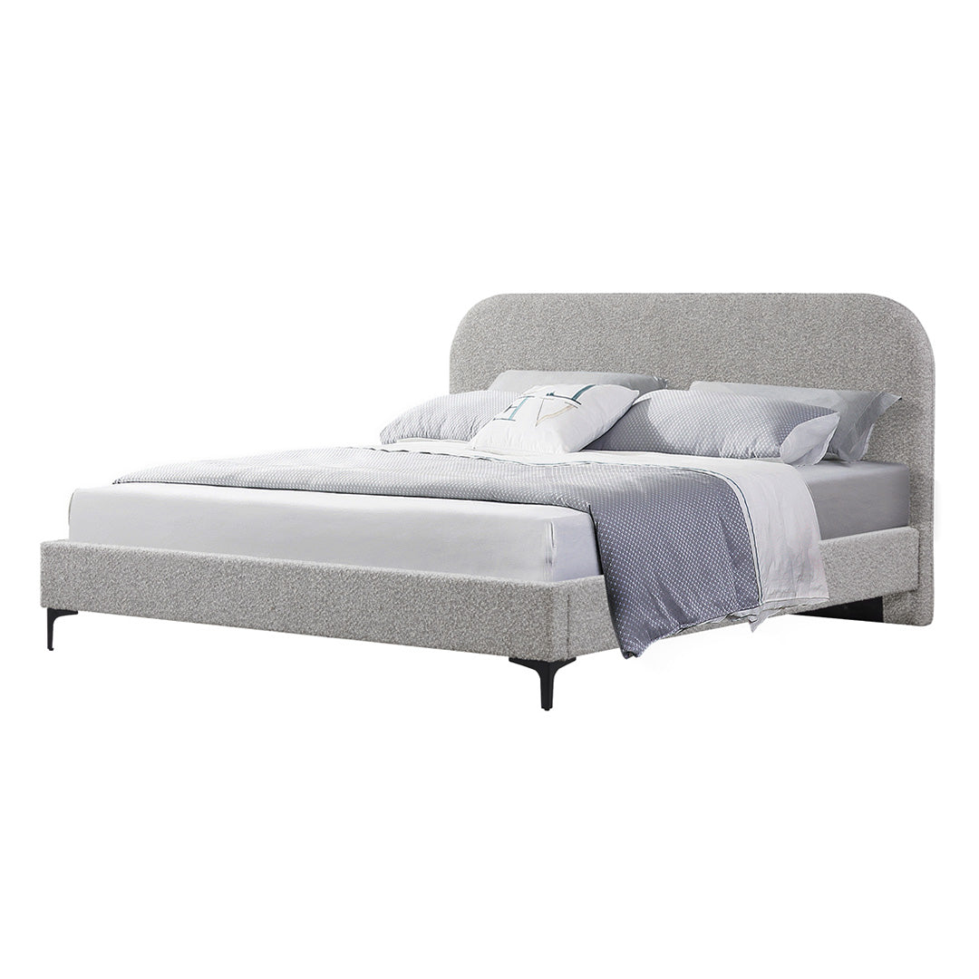 Meredith Queen Bed Frame - Olive Brown Boucle Bed Frame YoBed-Core   