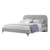 Meredith Queen Bed Frame - Olive Brown Boucle Bed Frame YoBed-Core   