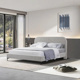 Meredith Queen Bed Frame - Olive Brown Boucle Bed Frame YoBed-Core   