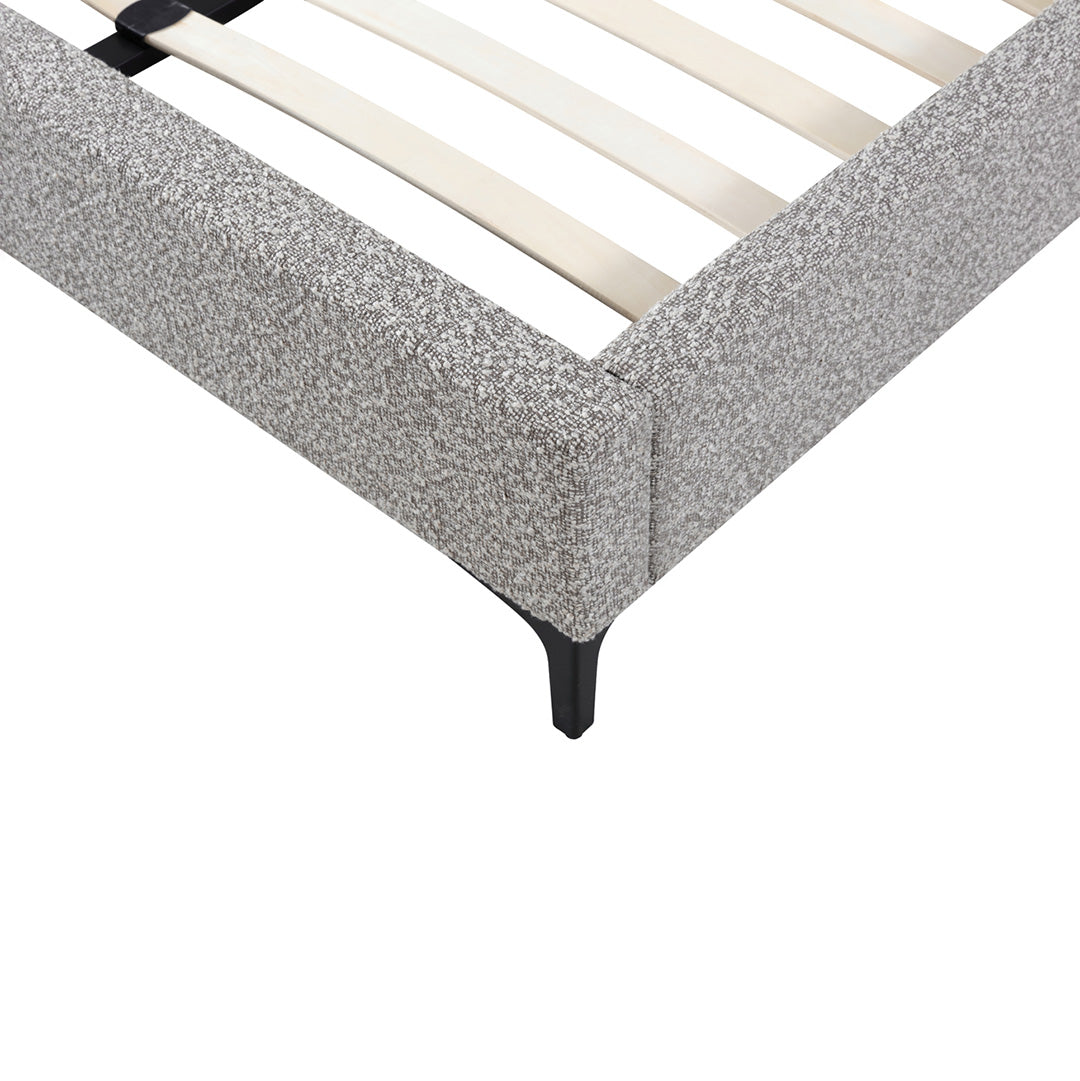 Meredith Queen Bed Frame - Olive Brown Boucle Bed Frame YoBed-Core   