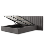 Ralph Wide Base Queen Bed Frame - Spec Charcoal with Storage Bed Frame Ming-Core   