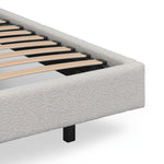 Hillsdale King Bed Frame - Snow Boucle Bed Frame Ming-Core   