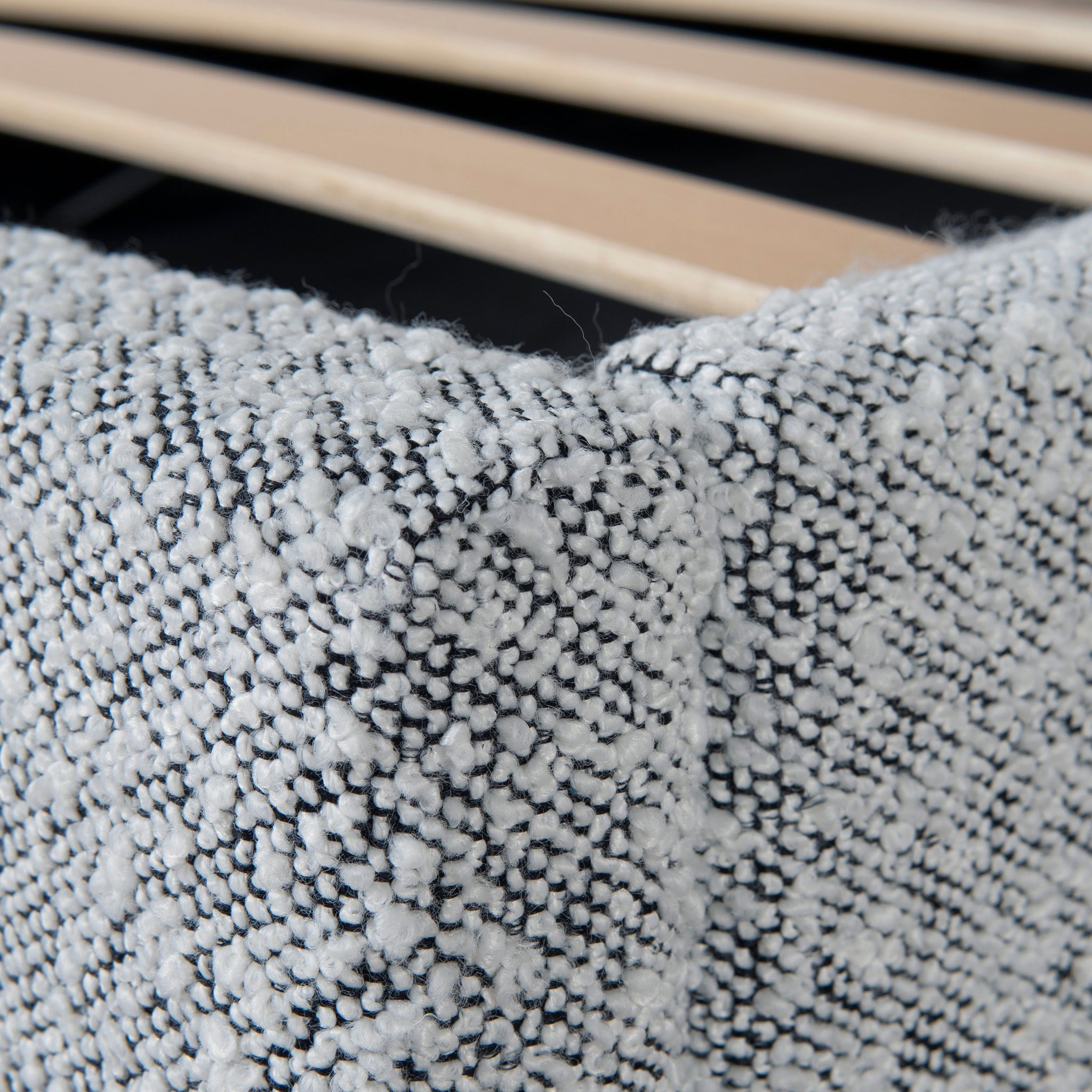 Antoni Queen Bed Frame - Cloudy Pepper Boucle with Storage Bed Frame YoBed-Core   