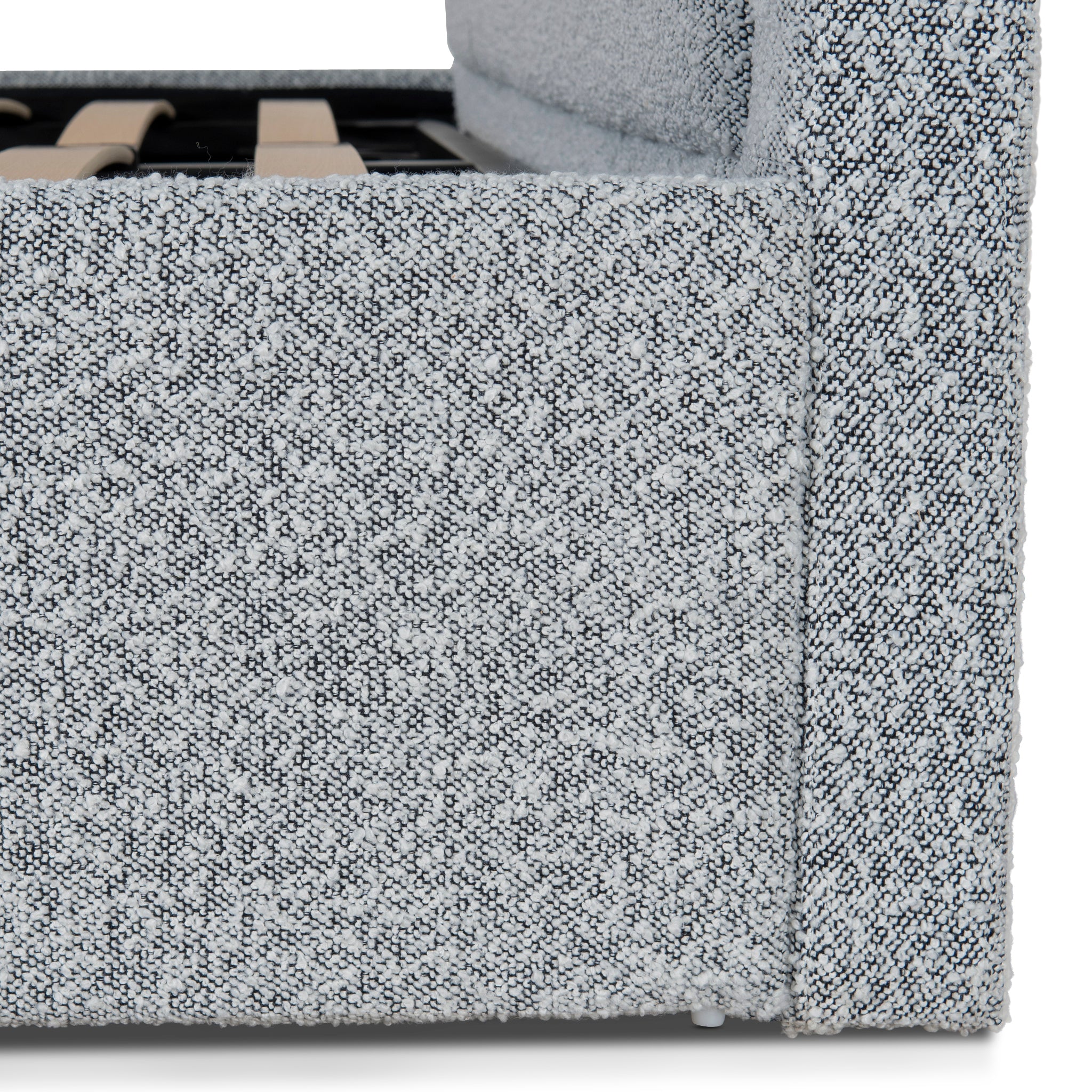 Antoni Queen Bed Frame - Cloudy Pepper Boucle with Storage Bed Frame YoBed-Core   