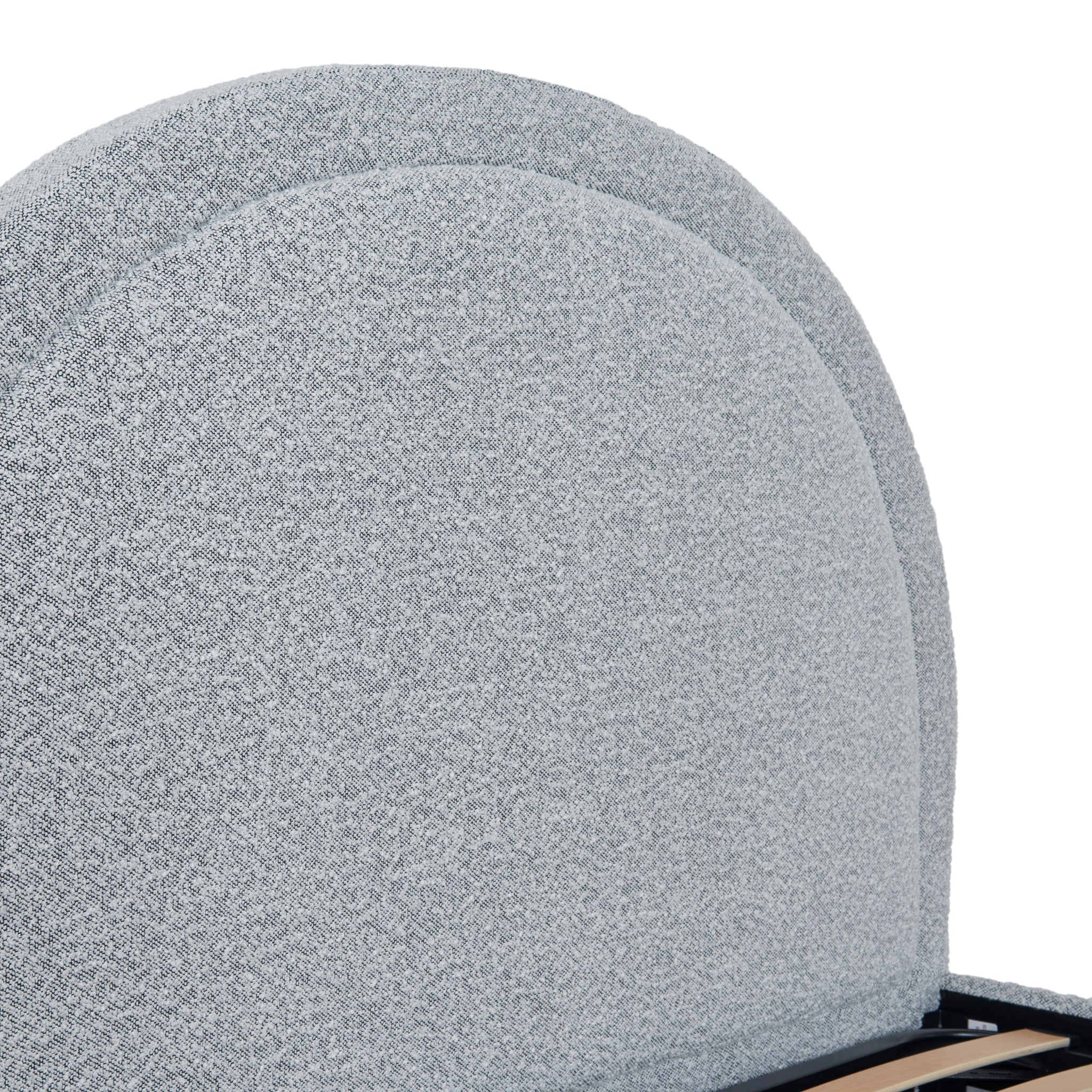 Antoni Queen Bed Frame - Cloudy Pepper Boucle with Storage Bed Frame YoBed-Core   