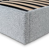 Antoni Queen Bed Frame - Cloudy Pepper Boucle with Storage Bed Frame YoBed-Core   