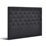 Soira Queen Size Premium Faux Linen Fabric Bedhead - Charcoal Bedhead Aim WS-Local