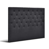 Soira Queen Size Premium Faux Linen Fabric Bedhead - Charcoal Bedhead Aim WS-Local