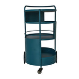 Elvano 63cm Bar Cart - Navy Blue Bar Cart Bo Craft-Core
