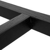 Ex Display - Davis Black Bar Stool - Grey Seat Bar Stool Swady-Core