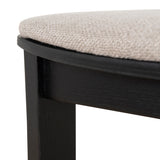 Ex Display - Davis Black Bar Stool - Grey Seat Bar Stool Swady-Core