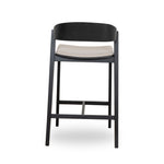 Ex Display - Davis Black Bar Stool - Grey Seat Bar Stool Swady-Core