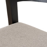 Ex Display - Davis Black Bar Stool - Grey Seat Bar Stool Swady-Core