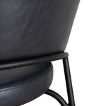 Ex Display - Rabi Fabric Bar Stool - Full Black - Last One Bar Stool Freehold-Core