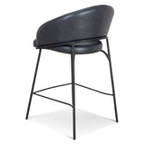 Ex Display - Rabi Fabric Bar Stool - Full Black - Last One Bar Stool Freehold-Core