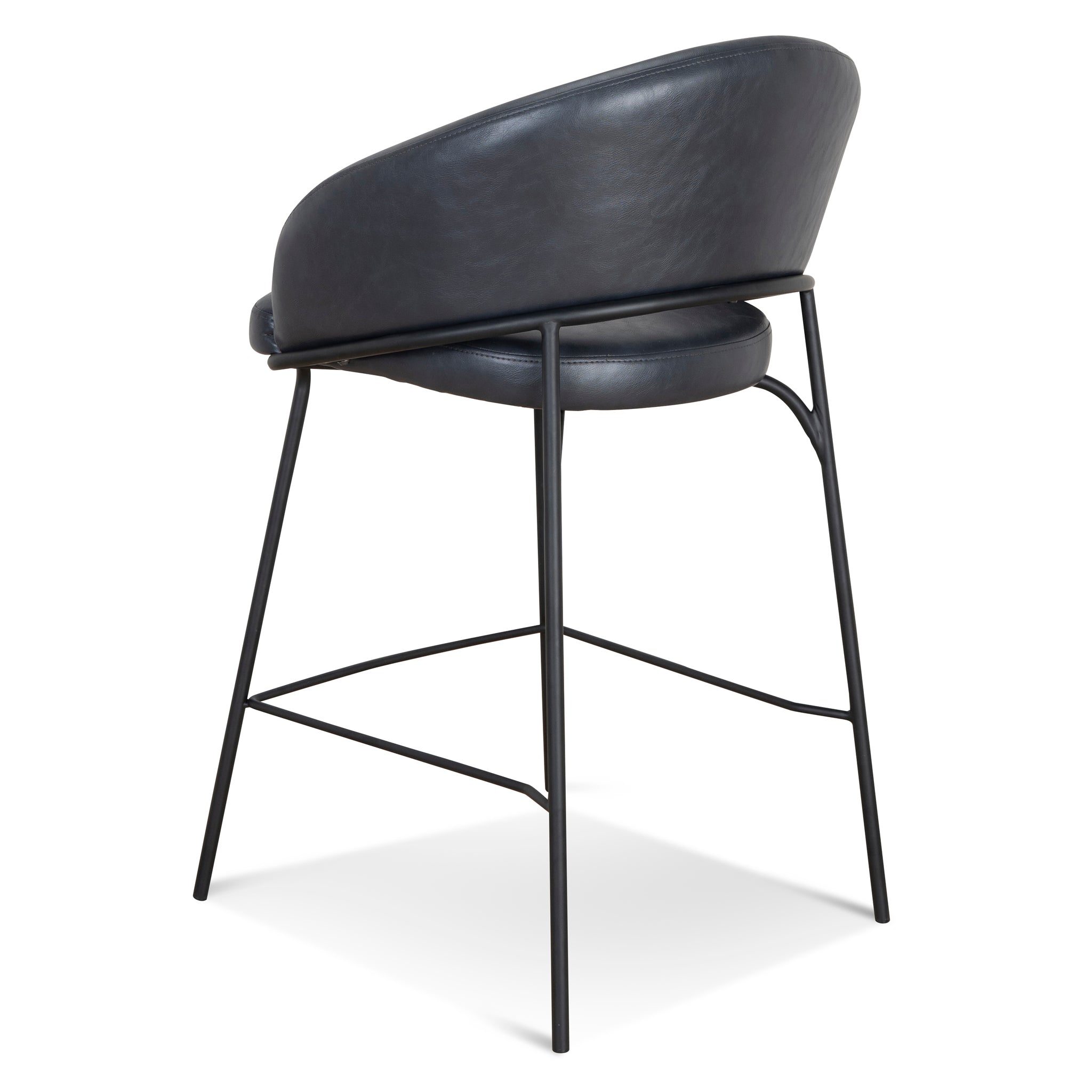 Ex Display - Rabi Fabric Bar Stool - Full Black - Last One Bar Stool Freehold-Core