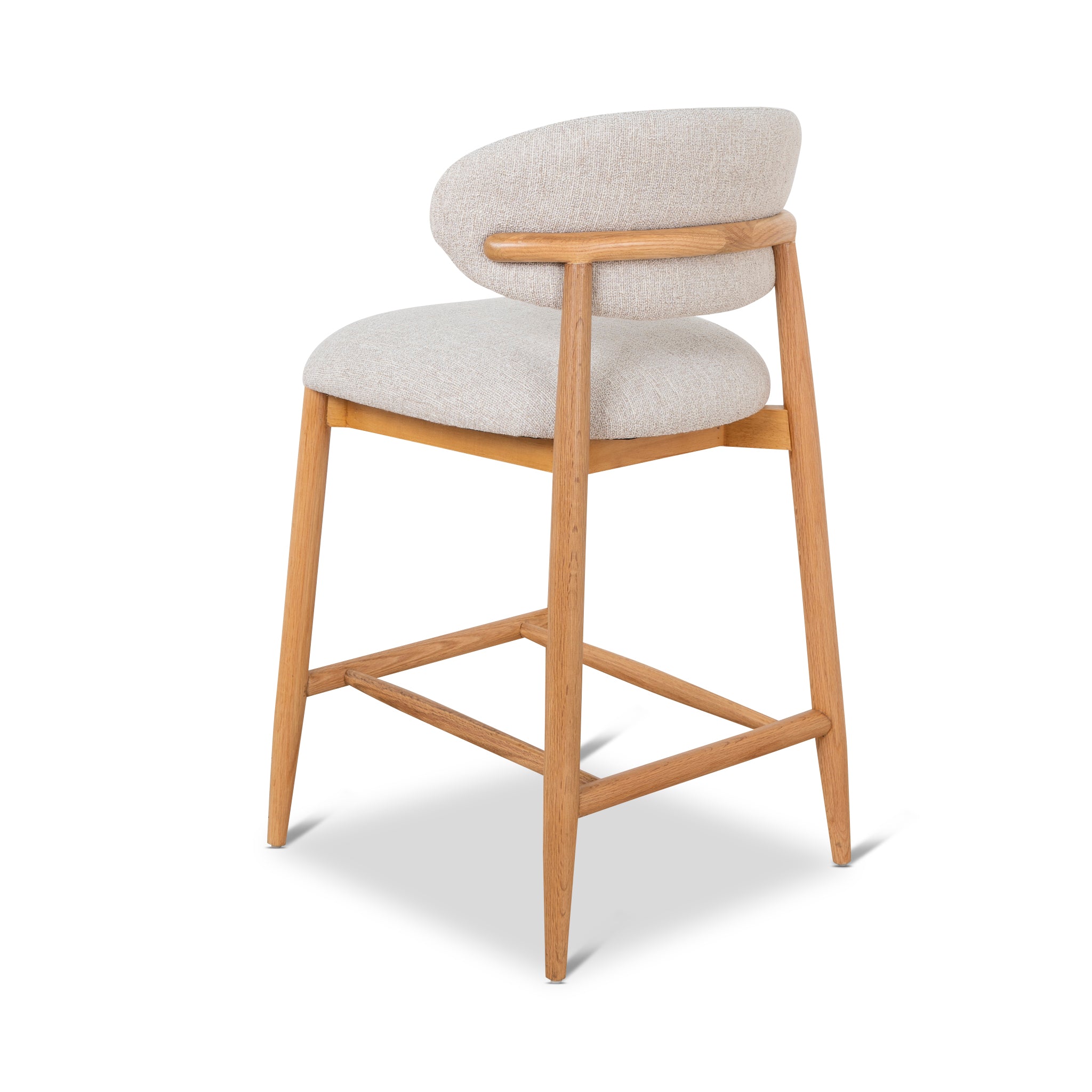 Heizer 65cm Oak Bar Stool - Coastal Beige Bar Stool MYI-Core