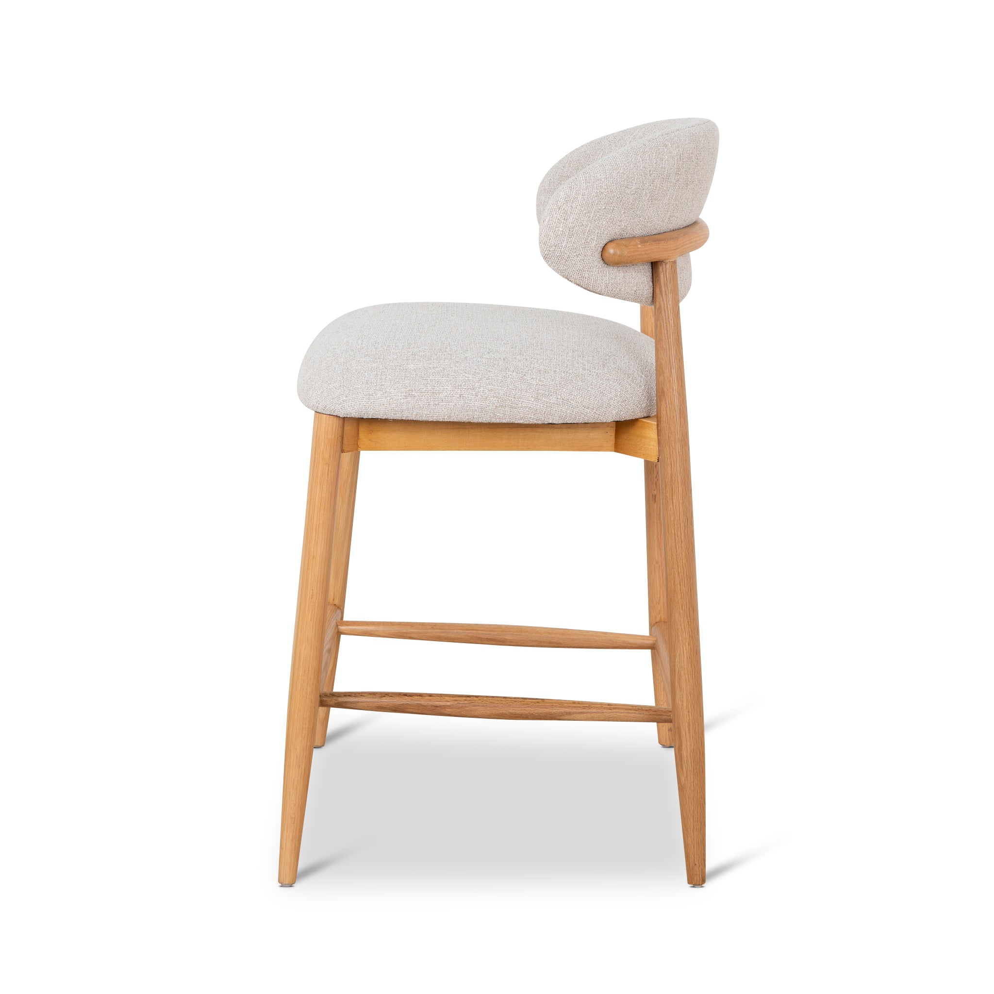 Heizer 65cm Oak Bar Stool - Coastal Beige Bar Stool MYI-Core