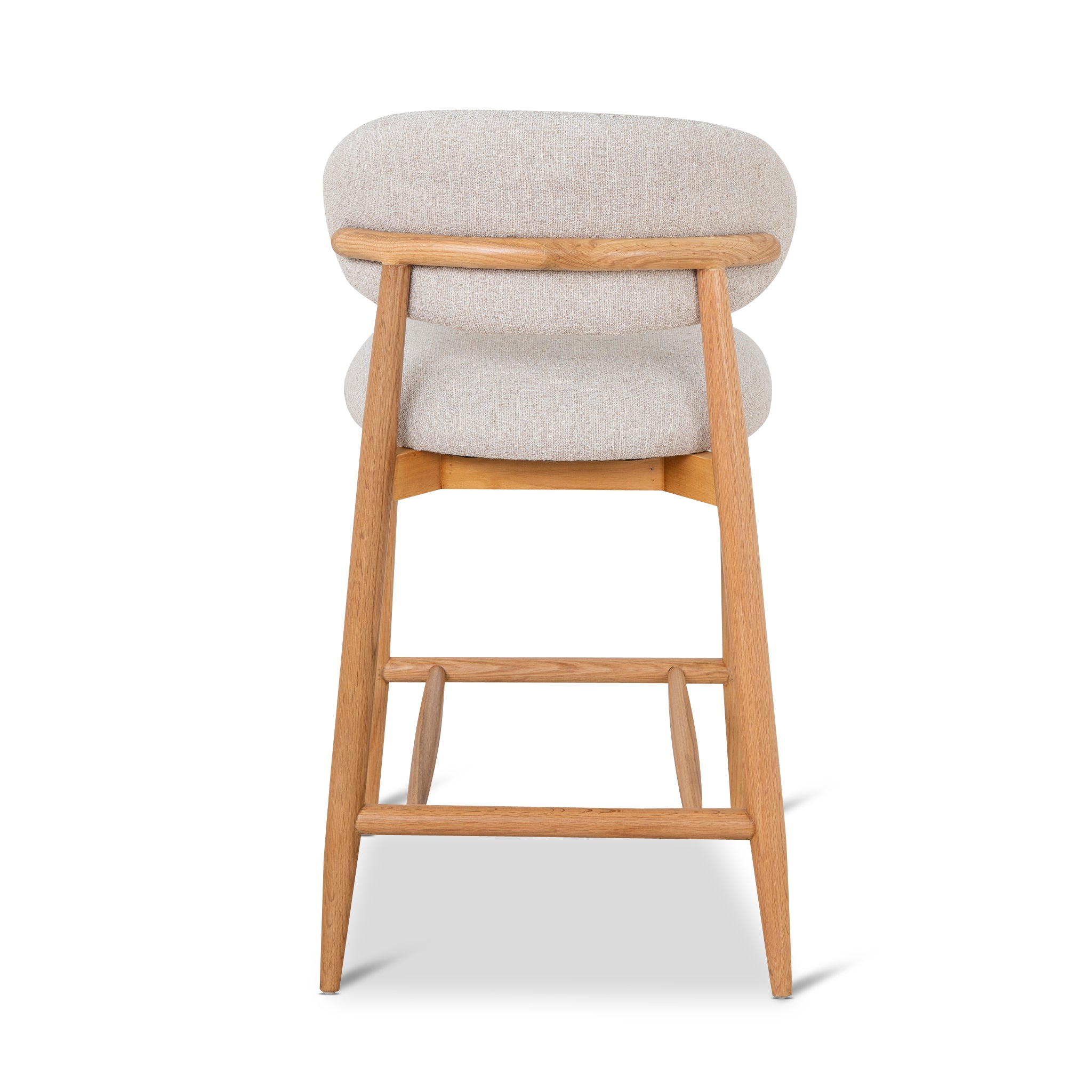 Heizer 65cm Oak Bar Stool - Coastal Beige Bar Stool MYI-Core