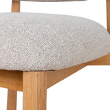 Heizer 65cm Oak Bar Stool - Coastal Beige Bar Stool MYI-Core