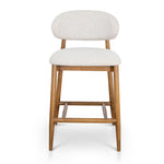 Heizer 65cm Walnut Bar Stool - Coastal Beige Bar Stool MYI-Core