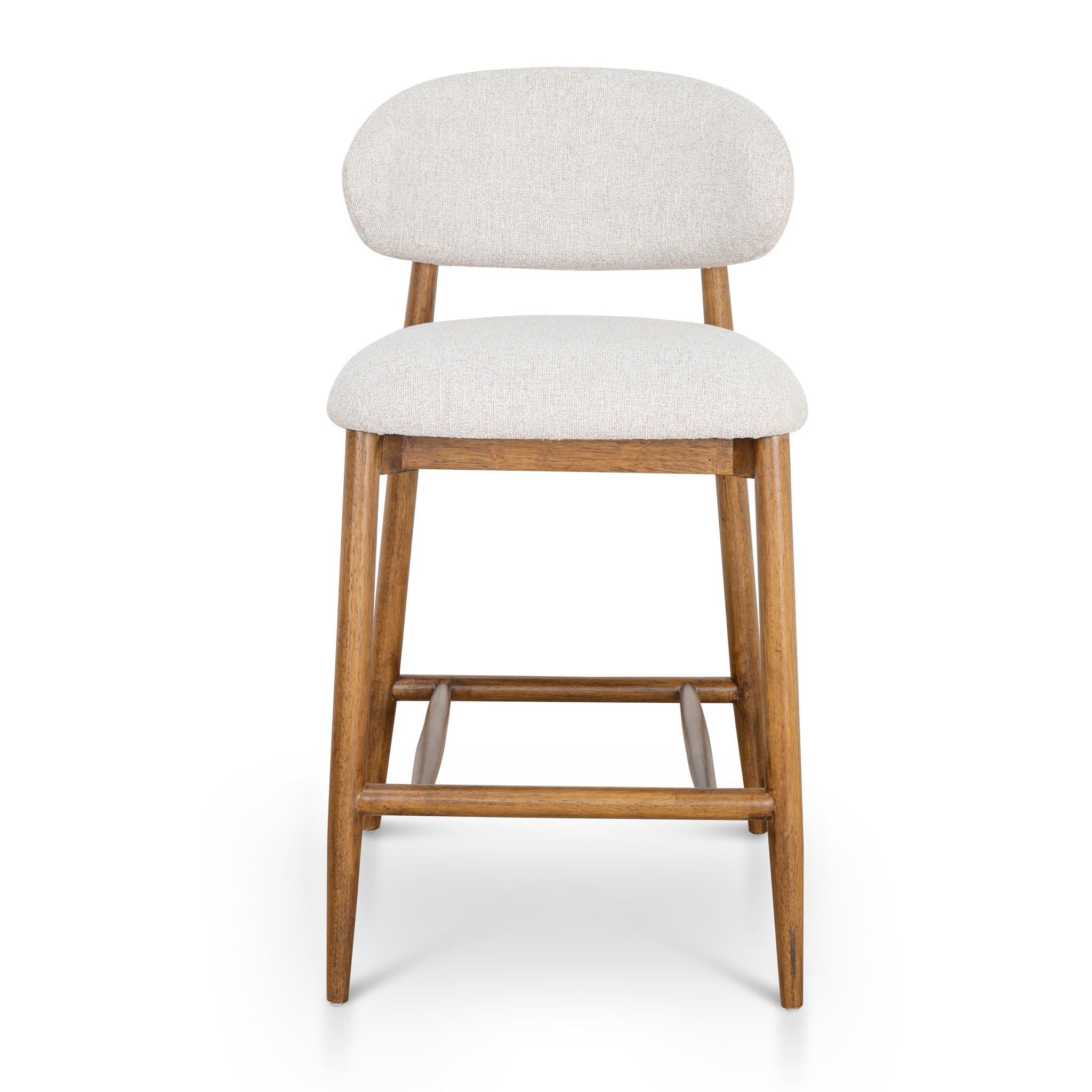 Heizer 65cm Walnut Bar Stool - Coastal Beige Bar Stool MYI-Core