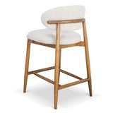 Heizer 65cm Walnut Bar Stool - Coastal Beige Bar Stool MYI-Core