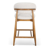 Heizer 65cm Walnut Bar Stool - Coastal Beige Bar Stool MYI-Core