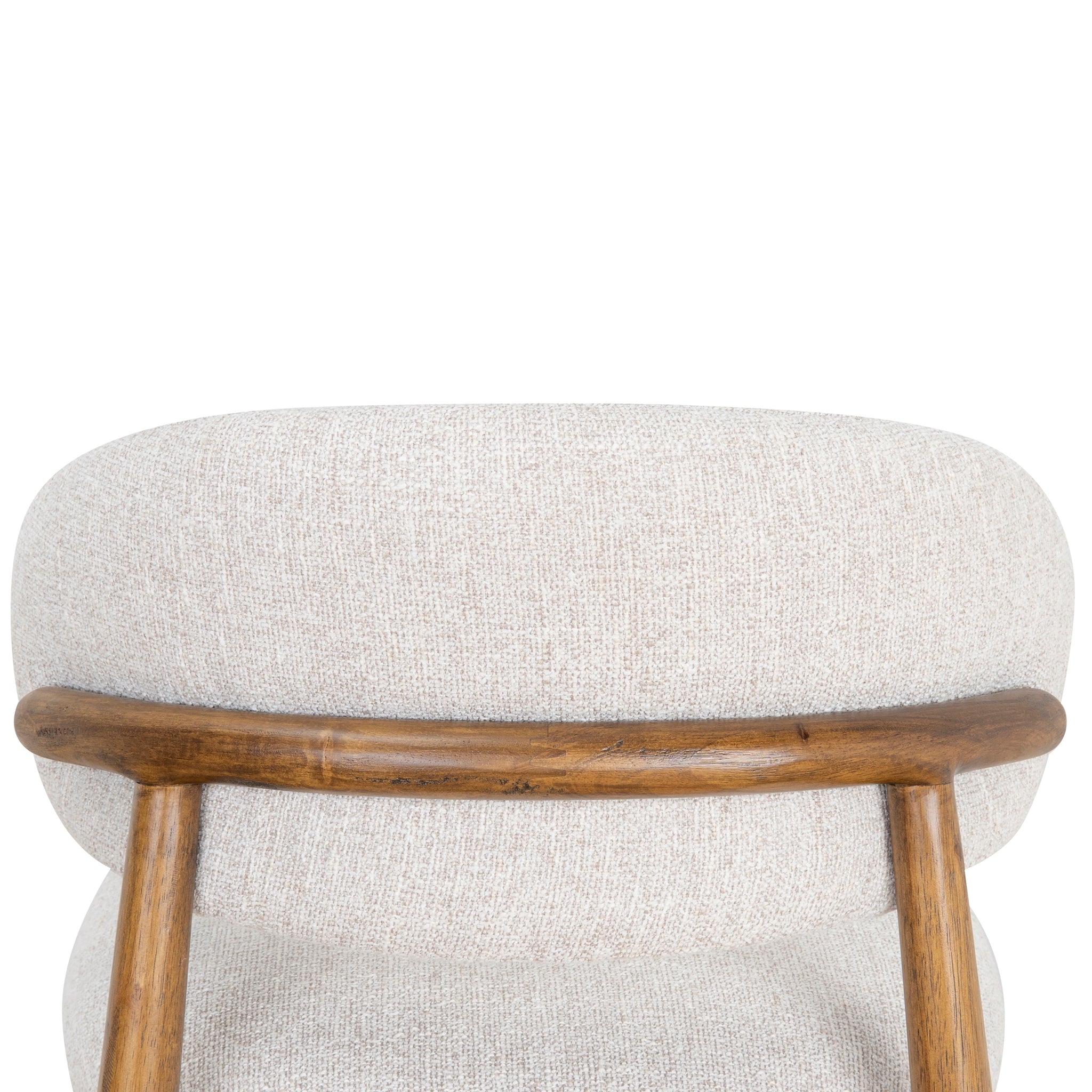 Heizer 65cm Walnut Bar Stool - Coastal Beige Bar Stool MYI-Core