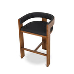 Ex Display - Miles Brown ELM Barstool - Black Bar Stool LJ-Core