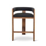 Ex Display - Miles Brown ELM Barstool - Black Bar Stool LJ-Core