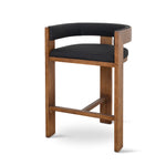 Ex Display - Miles Brown ELM Barstool - Black Bar Stool LJ-Core