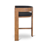 Ex Display - Miles Brown ELM Barstool - Black Bar Stool LJ-Core