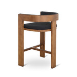 Ex Display - Miles Brown ELM Barstool - Black Bar Stool LJ-Core