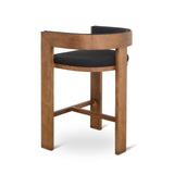 Ex Display - Miles Brown ELM Barstool - Black Bar Stool LJ-Core