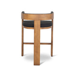 Ex Display - Miles Brown ELM Barstool - Black Bar Stool LJ-Core