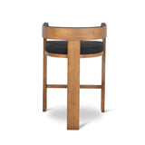 Ex Display - Miles Brown ELM Barstool - Black Bar Stool LJ-Core