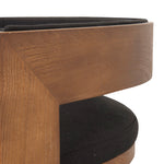 Ex Display - Miles Brown ELM Barstool - Black Bar Stool LJ-Core