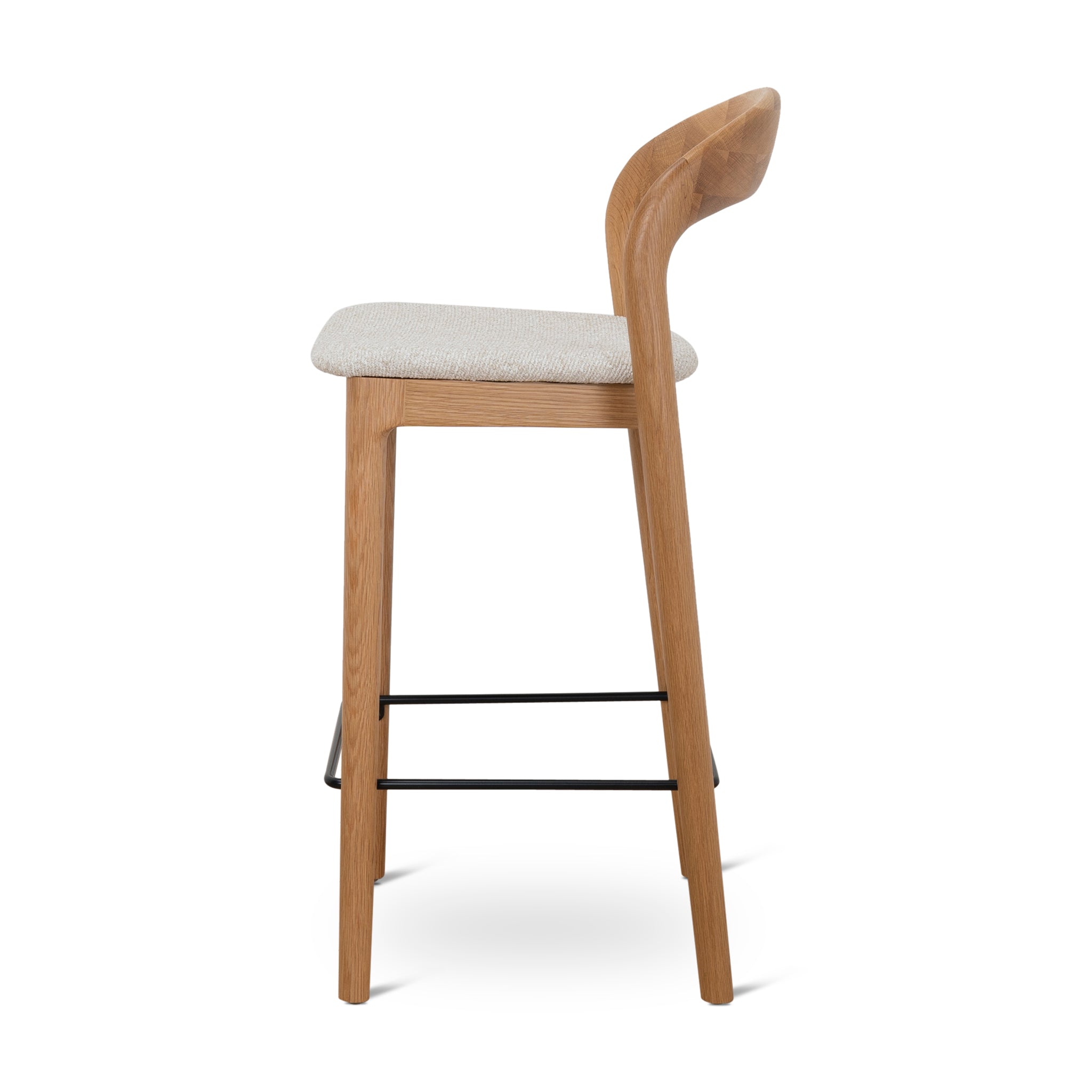 Ex Display - Caspar 65cm Natural Bar Stool - Beige Bar Stool Swady-Core