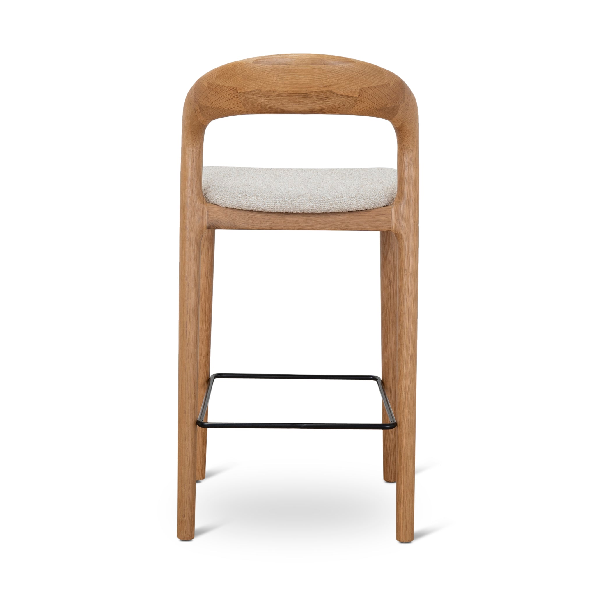 Ex Display - Caspar 65cm Natural Bar Stool - Beige Bar Stool Swady-Core