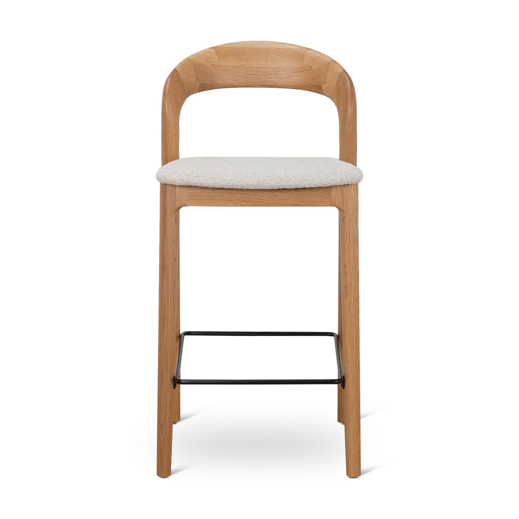Ex Display - Caspar 65cm Natural Bar Stool - Beige Bar Stool Swady-Core