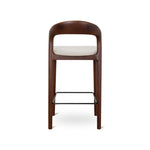 Ex Display - Caspar 65cm Dark Brown Bar Stool - Beige Bar Stool Swady-Core