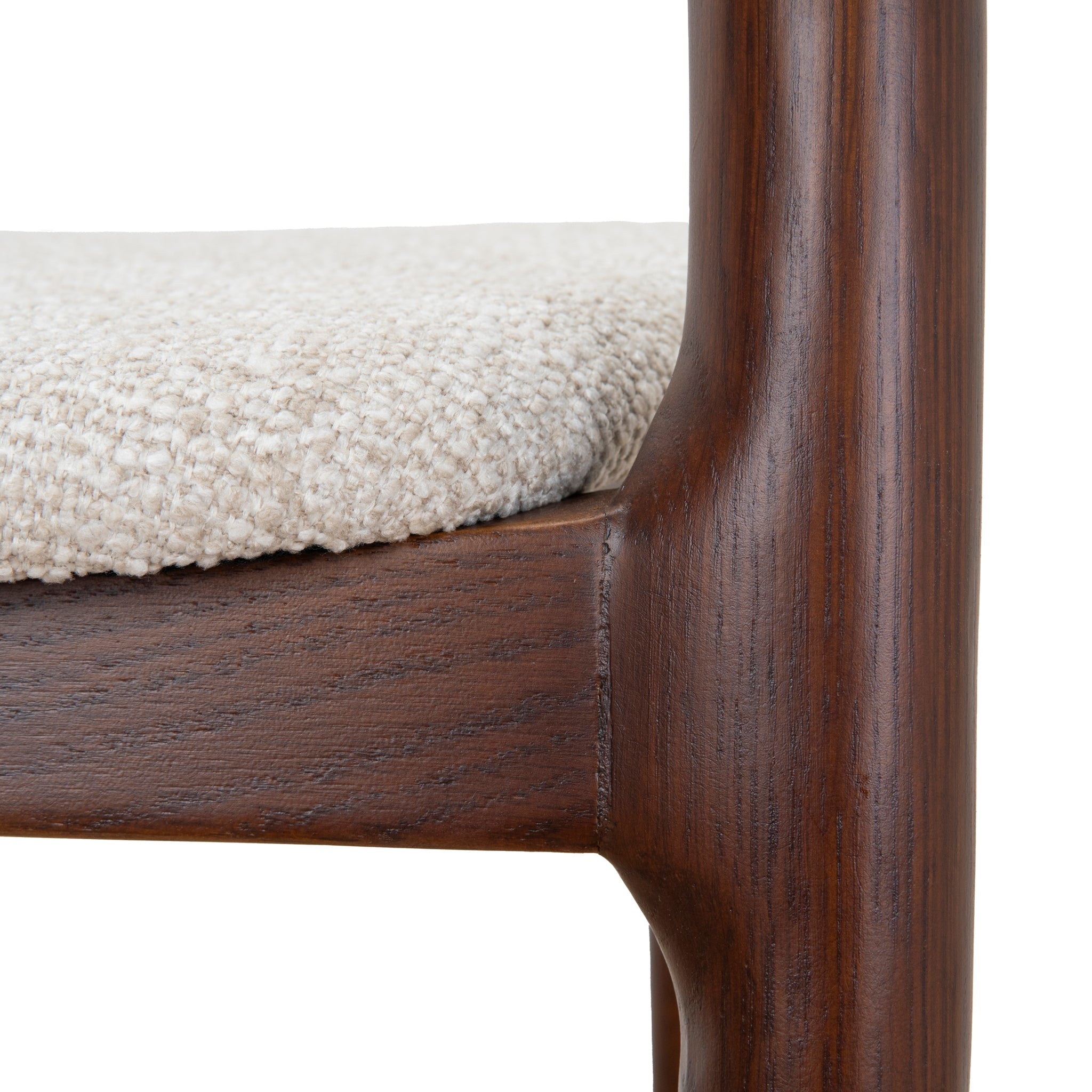 Ex Display - Caspar 65cm Dark Brown Bar Stool - Beige Bar Stool Swady-Core