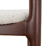 Ex Display - Caspar 65cm Dark Brown Bar Stool - Beige Bar Stool Swady-Core
