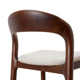Ex Display - Caspar 65cm Dark Brown Bar Stool - Beige Bar Stool Swady-Core
