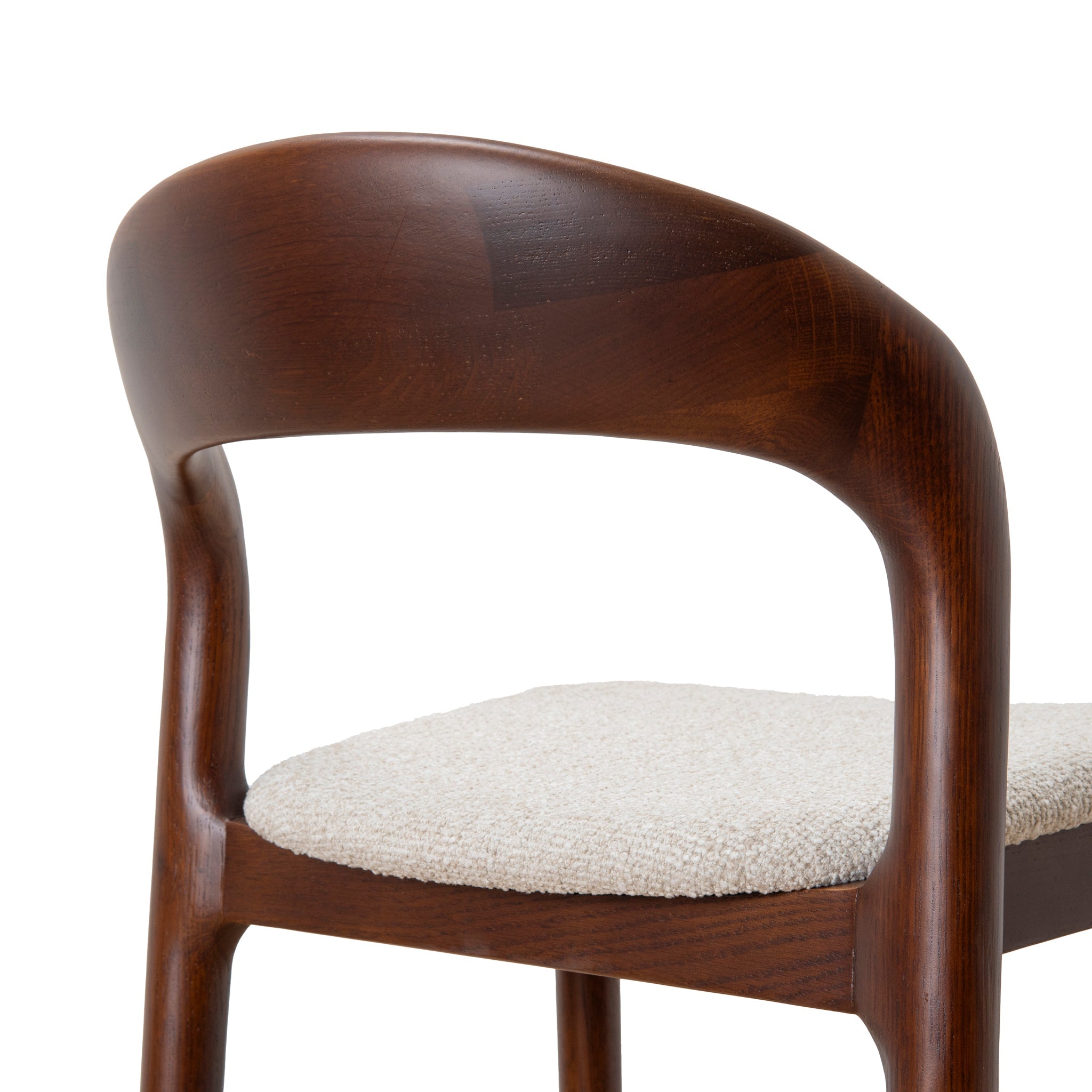Ex Display - Caspar 65cm Dark Brown Bar Stool - Beige Bar Stool Swady-Core
