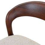Ex Display - Caspar 65cm Dark Brown Bar Stool - Beige Bar Stool Swady-Core
