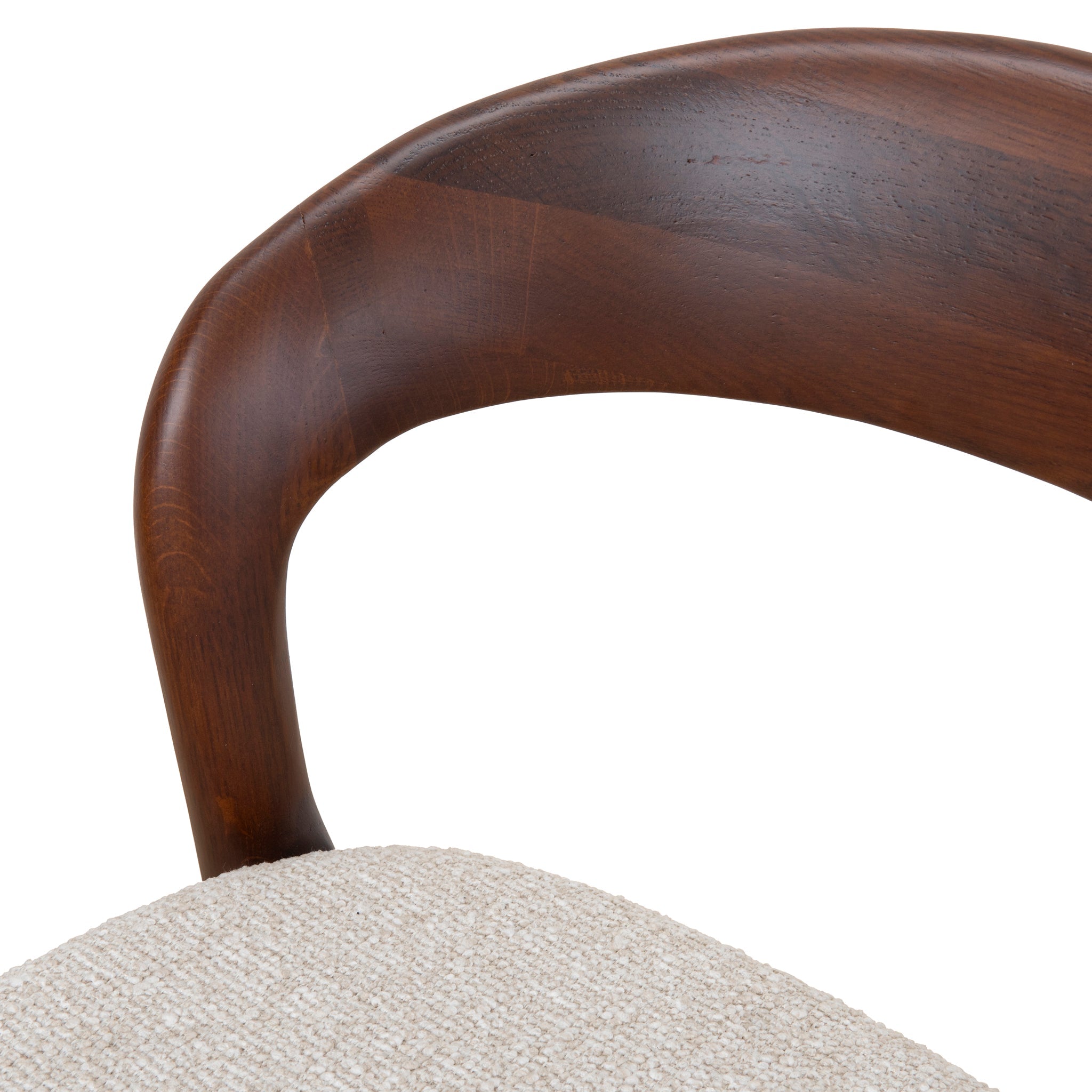 Ex Display - Caspar 65cm Dark Brown Bar Stool - Beige Bar Stool Swady-Core